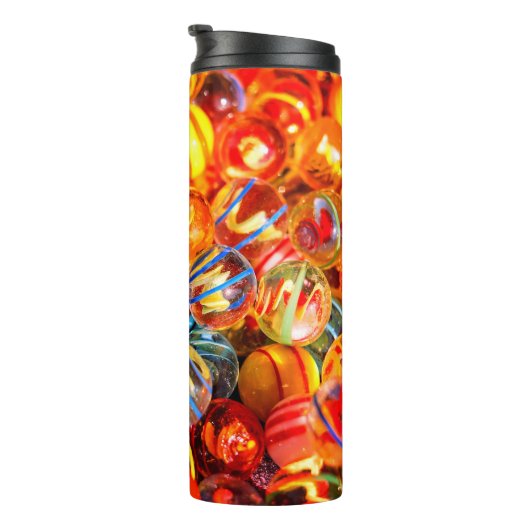 ガラス大理石遊のカラフルの古い学校 タンブラー (回転右)