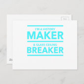 ガラス天井ブレーカのヒストリメーカTシャツ ポストカード (正面/裏面)
