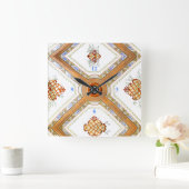 ガラス天井 スクエア壁時計 (ホーム)