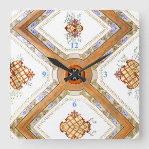 ガラス天井 スクエア壁時計