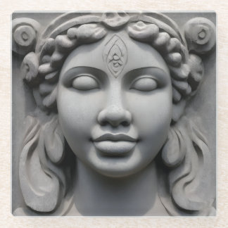 ガラス女神コースター ガラスコースター