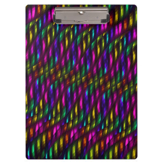 ガラス宝石のピンクの黄色モザイク抽象芸術のアートワーク クリップボード