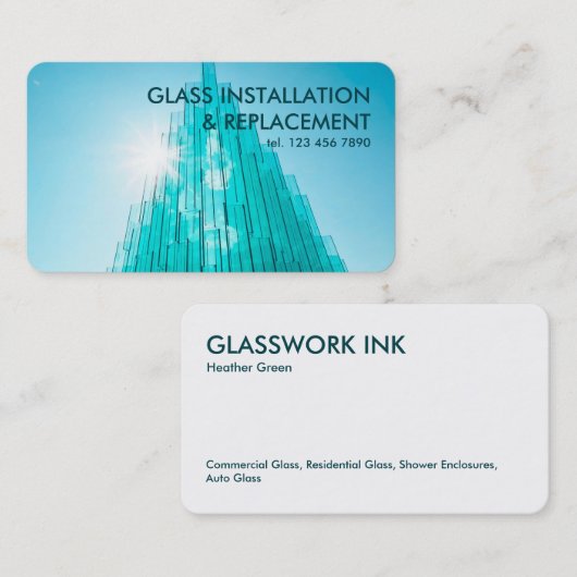 ガラス工場 名刺 (正面/裏面)