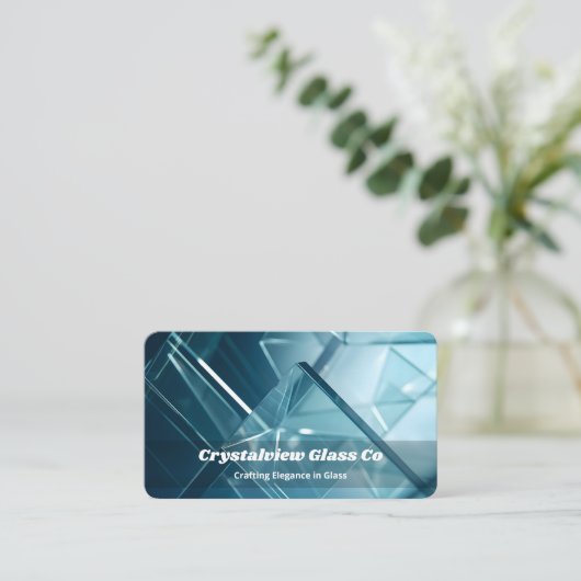 ガラス工芸品 名刺 (スタンド正面)