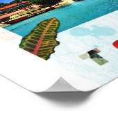 ガラス底ボートts zazzle ポスター (角)