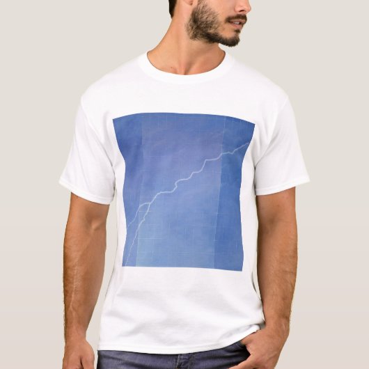 ガラス建物を渡る稲妻 Tシャツ (正面)