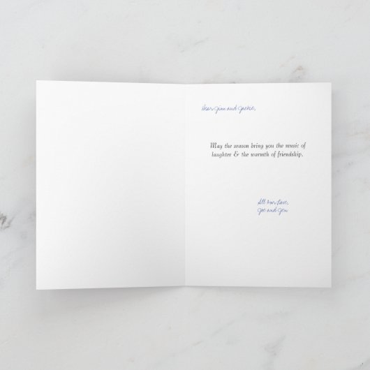 ガラス張りのホリデー・ウィンター・ガゼボ シーズンカード (内部)