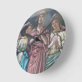 ガラス張りのポスターを通して ラウンド壁時計 (傾斜)