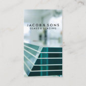 ガラス張りガラス工事業 名刺 (正面)