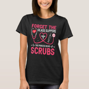 ガラス忘れスのスリッパこのプリンセスはScruを着用 Tシャツ