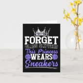 ガラス忘れスリッパこのプリンセスはスニーカーを着用 カード (黄色い花)