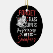 ガラス忘れスリッパこのプリンセスはスニーカーを着用 セラミックオーナメント (右)