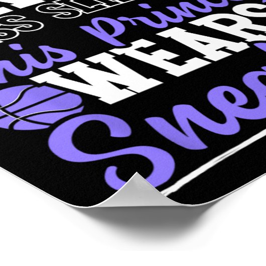 ガラス忘れスリッパこのプリンセスはスニーカーを着用 ポスター (角)