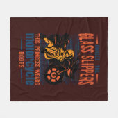 ガラス忘れスリッパプリンセスオートバイのブーツ フリースブランケット (正面(横))