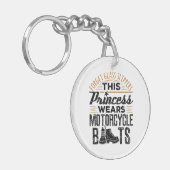 ガラス忘れスリッパプリンセスオートバイブーツ キーホルダー (正面左)