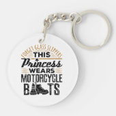 ガラス忘れスリッパプリンセスオートバイブーツ キーホルダー (裏面)