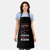 ガラス忘れスリッパ透析ナース エプロン (着用した状態)