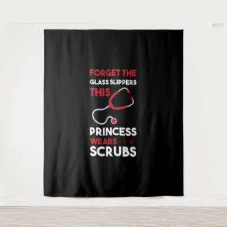 ガラス忘れスリッパ透析ナース タペストリー