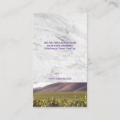 ガラス応援ブドウ |白大理石 |ブドウ園 名刺 (裏面)