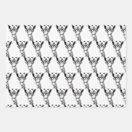 ガラス描ラッピング付きキリン紙 ラッピングペーパーシート