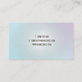 ガラス施工業者、名刺 名刺 (裏面)