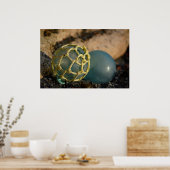 ガラス日本の魚釣りフロート ポスター (キッチン)