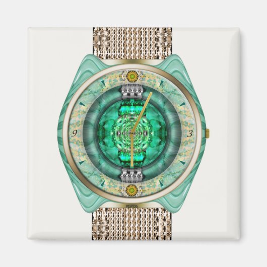 ガラス時計 マグネット (正面)