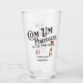 ガラス杯com umポルトガル語por perto タンブラーグラス (正面)