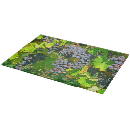 ガラス板「つる植物の葡萄」 カッティングボード