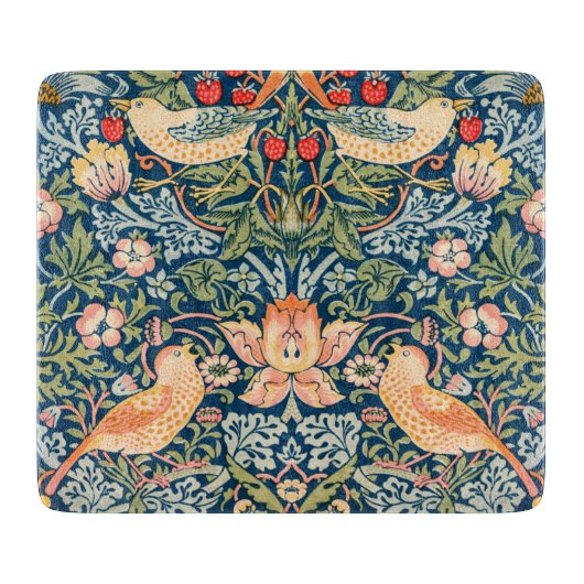 ガラス板：ウィリアム・モリス カッティングボード (正面)