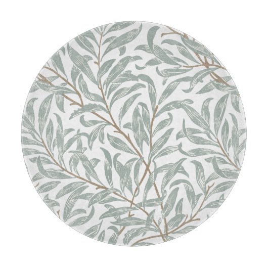 ガラス板：ウィリアム・モリス カッティングボード (正面)