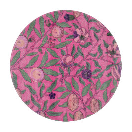 ガラス板：ウィリアム・モリス：ザクロ カッティングボード