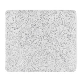 ガラス板：ウィリアム・モリス：フローラ カッティングボード