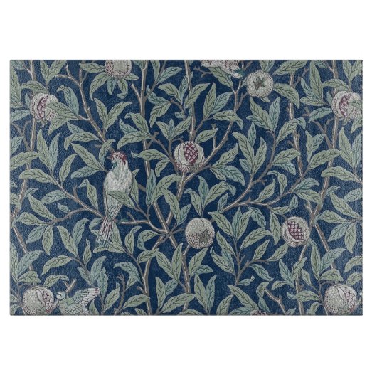 ガラス板：モリス：ザクロ カッティングボード (正面)