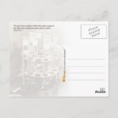 ガラス止め試験管内の試験片 ポストカード (裏面)