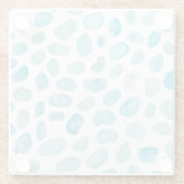 ガラス水の色絵画のビーチガラスコースター ガラスコースター (裏面)