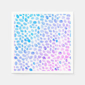 ガラス水の色絵画ビーチ スタンダードカクテルナプキン (正面)