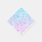 ガラス水の色絵画ビーチ スタンダードカクテルナプキン (角)