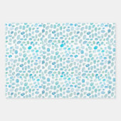 ガラス水の色絵画ビーチ ラッピングペーパーシート (正面)