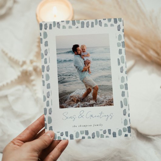 ガラス水彩 |沿岸モダンミニマル写真 シーズンカード