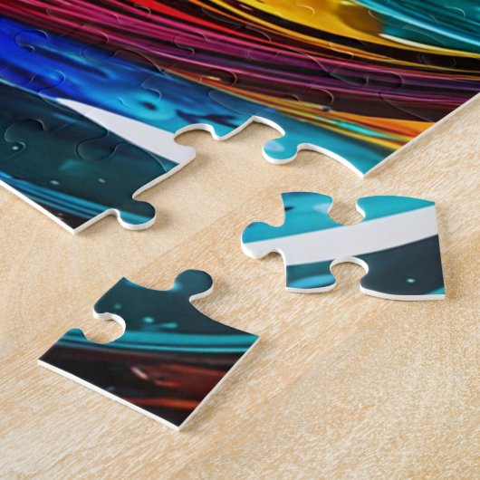 ガラス波 –  ジグソーパズル (側面)