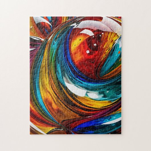 ガラス波 –  ジグソーパズル (縦)