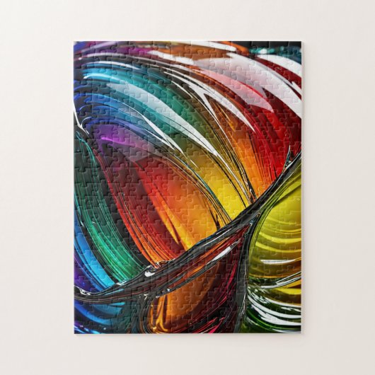 ガラス波#2 - ジグソーパズル (縦)