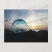 ガラス浮きと日没 ポストカード (正面)