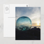 ガラス浮きと日没 ポストカード (正面/裏面)