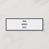 ガラス海賊版スカル&ソードクロスボーン スキニー名刺 (裏面)