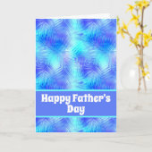 ガラス淡い色ののように青い幸せな父の日 カード (黄色い花)