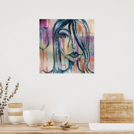 ガラス澄ん凝視 ポスター (キッチン)