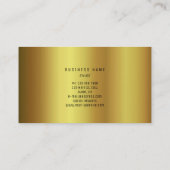 ガラス熱帯グリーン金ゴールドティール(緑がかった色)Vip名刺 名刺 (裏面)