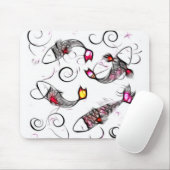 ガラス状のコイのマウスパッド マウスパッド (マウス)